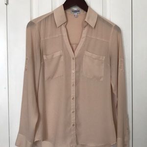 Small Express Portofino shirt slim fit in blush